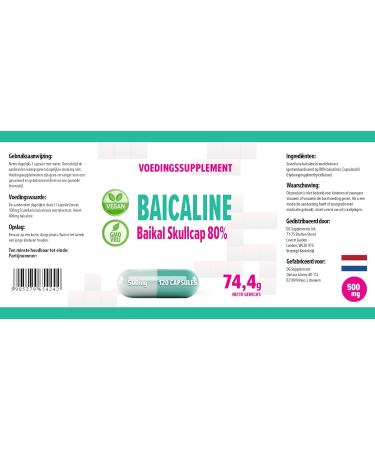 Hepatica Baicalin from (Scutellaria baicalensis) 500mg 120 Vegan Capsules Certificate of Analysis by AGROLAB Germany High Potency Gluten & GMO Free - Buy Online on GoSupps.com