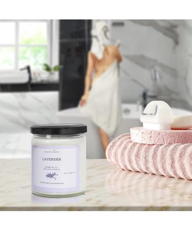 Lavender Essential Oil Candle - All-Natural Soy Wax | Aromatherapy | 9 Oz | Long-Lasting 40 Hour Burn | Perfect Gift for Men & Women - Buy Online on GoSupps.com