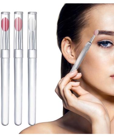 Silicone Lip Brush with Lid - Silicone Lip Brushes Tool Portable Lipstick Applicator Brushes with Lids for Makeup Beauty Brushes Eyeshadow Lip Brush for Applying Oil - Buy Online on GoSupps.com