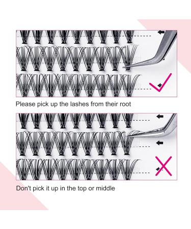 Fadlash 20D-0.07-C Cluster Eyelash Extension 12mm - DIY Individual Lashes for Self-Application - Buy Online on GoSupps.com