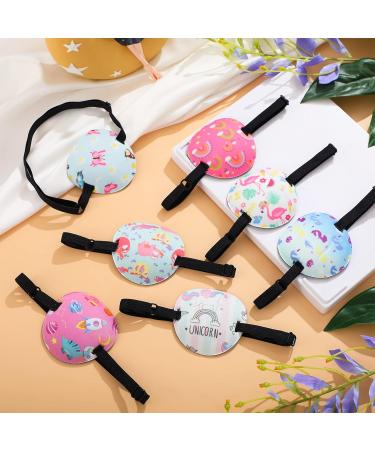 12 Pcs Adjustable Kids Eye Patches - Reusable Soft Eye Patches for Boys & Girls - Cute Patterns with Elastic Strap for Left/Right Eye - Buy Online on GoSupps.com