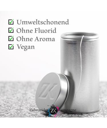 500m PTFE Premium Dental Floss - Tearproof Vegan Fluoride-Free | Family Pack - Protects Against Gingivitis | Refillable Gray Can with Noble Mint - 1000 Applications - Buy Online on GoSupps.com