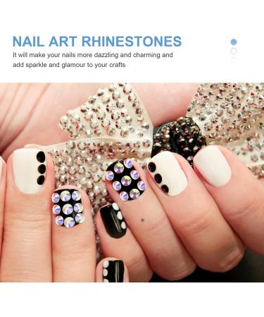 BESPORTBLE 1 Set Flat Rhinestone Accessories Nail Art Rhinestones Glass Charms Sequin Suit Nail Rhinestones for Acrylic Nails Nail Studs for Acrylic Nails Glass Nail Beads Diy Nail Charms Gem White - Buy Online on GoSupps.com