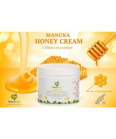 Manuka Honey Cream: Aloe Vera + Shea Butter + Coconut Oil Natural Anti-Itch Moisturizer for Face and Body Lotion for Dry Skin Sun Relief. - Buy Online on GoSupps.com