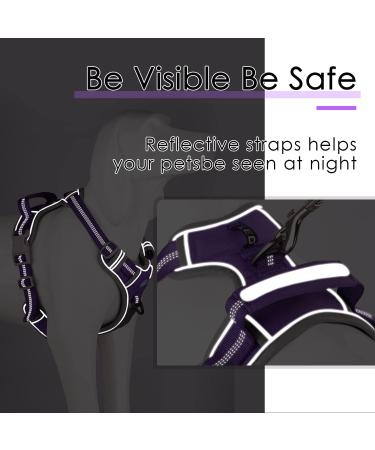 Thinkpet Anti Zug Dog Harness - Adjustable Reflective Breathable XL (Purple) | Easy Control with Handle No Choking Design - 1 Pack - Buy Online on GoSupps.com