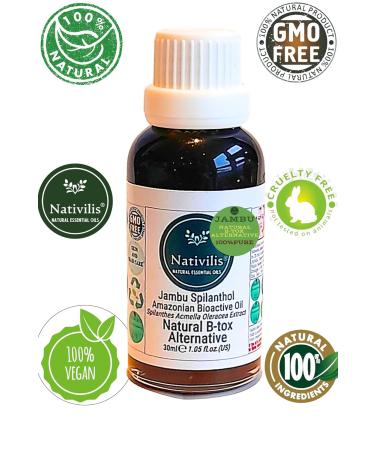 Nativilis Jambu Spilanthol Amazonian Bioactive Oil 1.05 fl oz Natural B-tox Alternative - Buy Online on GoSupps.com