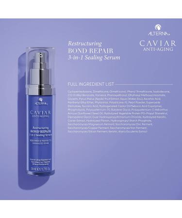 Alterna Caviar Anti-Aging Bond Repair Leave In Hair Serum - Sulfate & Paraben Free - 3-in-1 Treatment for Damaged Hair - Buy Online on GoSupps.com