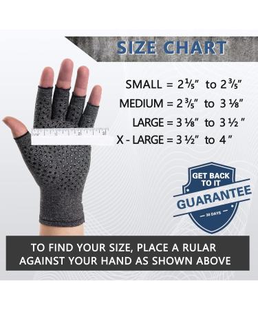 Optimized Arthritis Compression Gloves for Men & Women - Anti-Slip Breathable Fingerless Design for Rheumatoid Pain Relief - Small Size One Pair - Buy Online on GoSupps.com