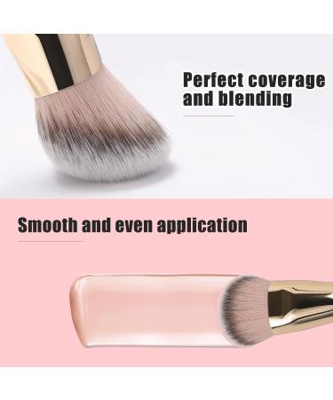 TEOYALL Flat Angled Foundation Brush - Large Dense Synthetic Kabuki Brush for Liquid Cream & Powder Makeup - Pink - Buy Online on GoSupps.com