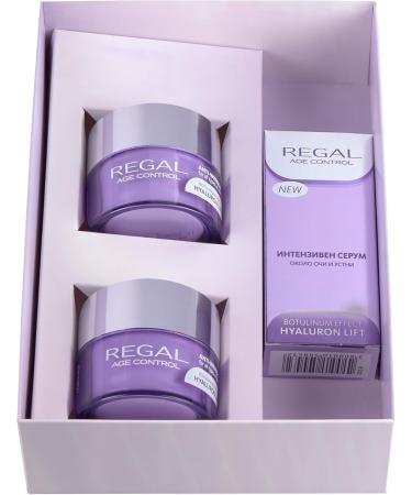 Regal Age Control Kit Anti-Wrinkle Day Cream 50ml Anti-Wrinkle Night Cream 50ml & Intense Eye & Lip Serum 15ml Hyaluronic Lift Effect Botulinum Effect Face Care - Buy Online on GoSupps.com