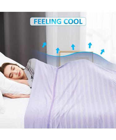 Guohaoi Cooling Blanket - 90x90 Queen Size | Oeko-Tex Certified | Arc-Chill Q-Max 0.5 Fiber | Ultra-Cool & Breathable | Hypoallergenic All-Season Comfort | Purple - Buy Online on GoSupps.com