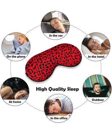 Buy Jaguar Leopard Print Sleep Mask for Women - Adjustable Eye Shades with Black Spots & Elastic Strap - Buy Online on GoSupps.com