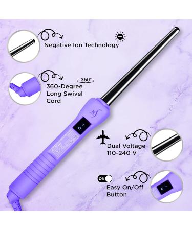 HerStyler Baby Curls Mini Curling Iron | 9mm-13mm Tapered Barrel | Dual Voltage Thin Curling Wand for Perfect Curls | International Shipping Available - Buy Online on GoSupps.com