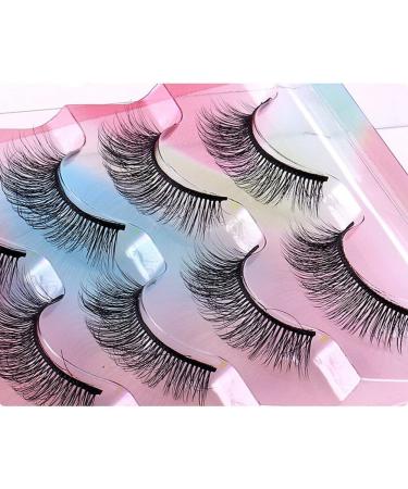 5 Pairs Natural False Eye Lashes 3D Multi-Layer Fake Eyelashes Extension Dense and Fluffy False Eyelash Cluster Naturally Curled False Eyelashes for Women Eye Makeup Type 4 - Buy Online on GoSupps.com