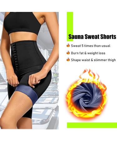 HUIMING Sauna Sweat Shorts for Women High Waisted Body Shaper - 2X-Large/3X-Large - Buy Online on GoSupps.com