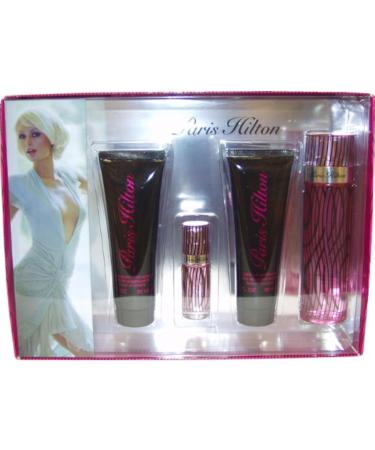Paris Hilton by Paris Hilton for Women Gift Set-3.4 Ounce EDP Spray 3 Ounce Bath and Shower Gel 3 Ounce Body Glistening Lotion 7.5ml EDP Spray 1 Count (Pack of 1)
