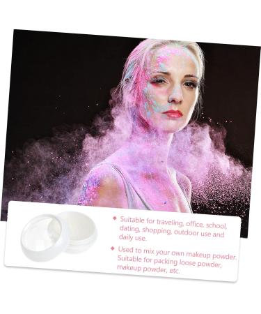 PLAFOPE Box Powder Box Empty Powder Make up Powder Puff Fluffy Puff Case Powder Compact Jar Plastic Pp White - Buy Online on GoSupps.com