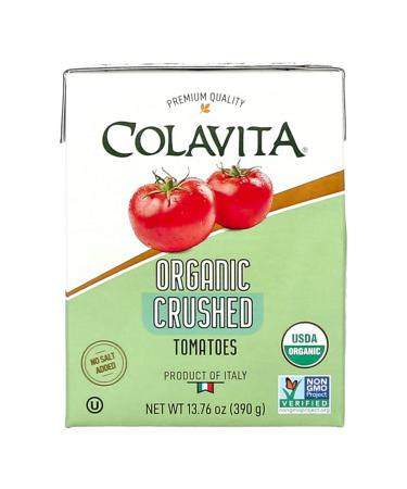 Colavita Organic Crushed Tomatoes, 13.76oz Recart Packaging (Pack of 16)