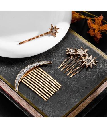 1 Set Star Moon Hairpin Hair Pin for Decor Hair Clip Combs Hair Barrettes Hair Clip Side Comb Hair Pin Clips Star Hairpins Hair Clip for Hair Decor Head Clip Alloy Miss - Buy Online on GoSupps.com