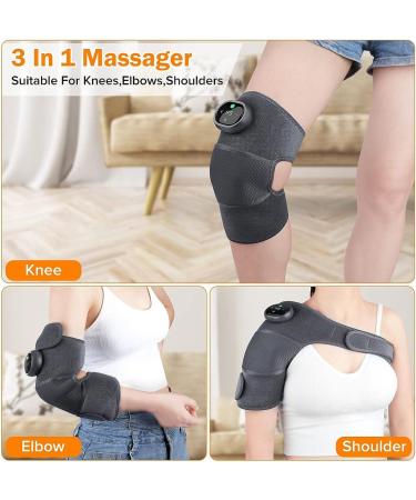 Dewedrt 3-in-1 Portable Massage Device | Knee Elbow & Shoulder Heat & Compression Relief - Buy Online on GoSupps.com