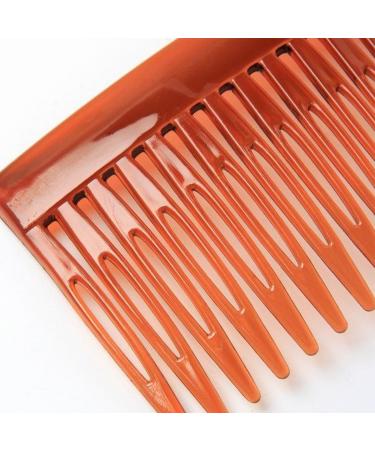 HD Novelty Set of 4 7cm Tort Plain Hair Combs Slides - French Side Combs & Twist Comb Hair Clips for Girls Women - Brown - Buy Online on GoSupps.com