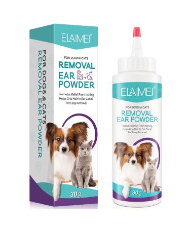 ALIVER Dog Ear Cleaner - Removal Ear Hair Liquid for Pets, Ear Cleaner Alcohol Free, Dog Ear Infection Treatment, Supports Infection Prone Ears, Ear Odor in Pets 1PC Ear Powder
