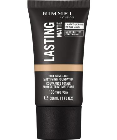 Rimmel Lasting Matte Full Coverage Foundation - 30ml, Shade 102 True Ivory - Buy Online on GoSupps.com