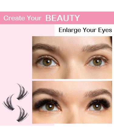 280 Pcs Cluster & Wispy Individual Lashes 40D-D-0.07-14 mm | DIY At-Home C D Curl Bottom Lashes - Buy Online on GoSupps.com