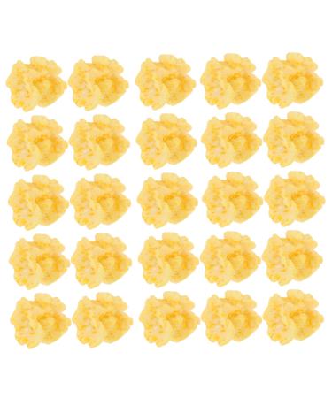 STOBOK 40 Pcs Artificial Popcorn Resin Charm Spacer Beads 2.5X2cmx2pcs Yellowx2pcs