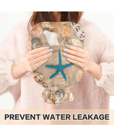 Sea Shells Hot Water Bottle with Cover | 1L Small Pain Relief Bag | BPA-Free for Hands & Feet - Buy Online on GoSupps.com