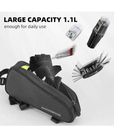 ROCKBROS Frame Bag - Narrow Shape Bicycle Top Tube Bag for MTB Road Bike & E-Bike | 1.1L Capacity | International Shipping - Buy Online on GoSupps.com