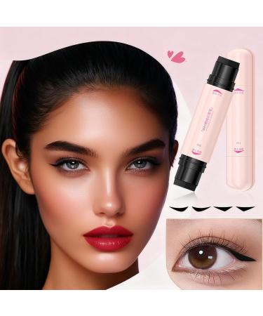 Enthusiasm Winged Eyeliner Stamp Sweatproof Waterproof Stencil Magnetic Winged Eyeliner Women Makeup for Birthday Valentines Day Travel Dating Commuting Teens Ladies Black - Buy Online on GoSupps.com