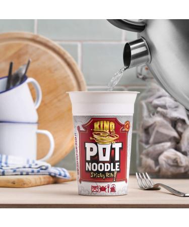 Pot Noodle King Sticky Rib 114g - Delicious Instant Noodle, Pack of 1 - Buy Online on GoSupps.com