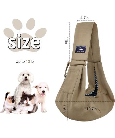Buy Hand-Free Khaki Pet Carrier Bag - Breathable Cotton Travel Bag for Dogs & Cats - Buy Online on GoSupps.com