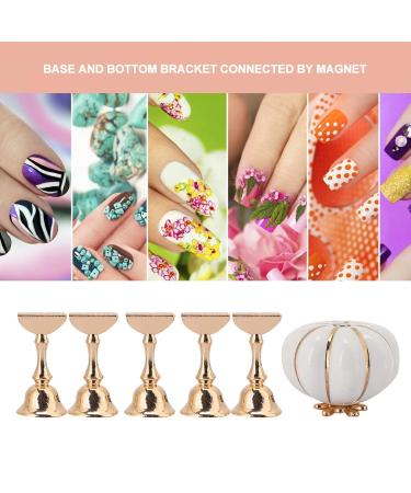 Buy Agatige Nail Art Display Stand - ABS Alloy Manicure Practice Tips Holder Tool for Home & Professional Nail Salon - White - Buy Online on GoSupps.com