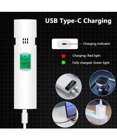 Oral Odor Breath Detector Portable Oral Odor Breath Checker Rechargeable Bad Breath Freshening Tester Professional Breath Odor Detector Tool for Personal Oral Freshness Testing White - Buy Online on GoSupps.com