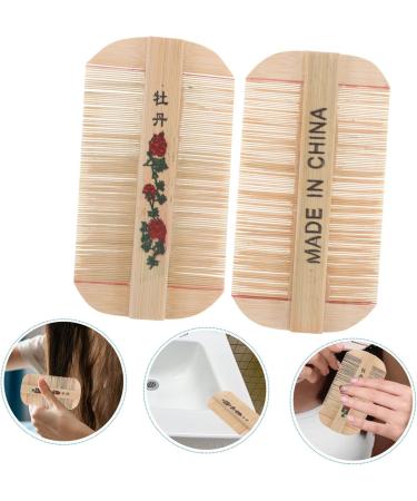 Veemoon 2pi ces Peigne Dents Fines Bambou pour Animaux Antipelliculaire pour Toilettage limination des Pellicules Usage Facile Maison ou Voyage - Buy Online on GoSupps.com