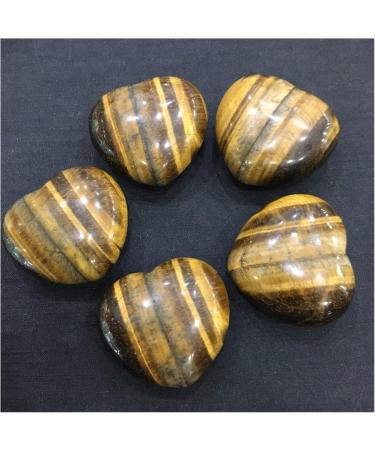 1pcs Natural Tiger's-Eye Stone Crystal Carved Heart Shaped Palm Love Gemstone Home Decoration Crafts Stone Crystal Reiki - Buy Online on GoSupps.com