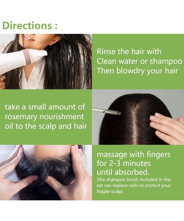 CLFJLXYX Rosemary Oil Hair Growth Oil - 100% Organic Rosemary Hair Oil Rosemary Essential Oils Effective Hair Thickening Hair Mask & Hair Loss Treatment Hair Treatment Oil Damaged Hair Care 2.11 Fl Oz - Buy Online on GoSupps.com