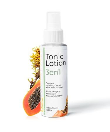 O l na - Face and Eye Toning Lotion 200ml | Astringent Lightening Care with Witch Hazel Papaya | Suitable for All Skin Types | Eco-responsible | Pack of 1