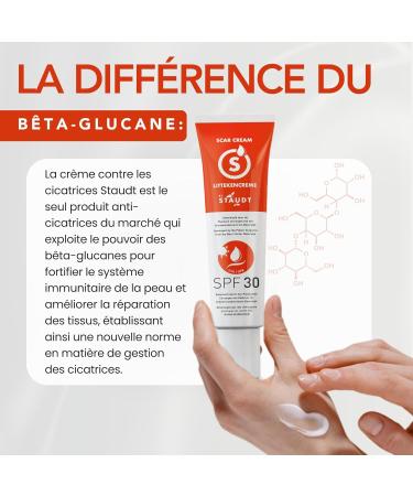 Staudt Premium Scar Cream with SPF30 - Silicone Gel for Surgical & Old Scars - Moisturizing Formula with Honey and Jojoba - Repair of the Skin Barrier - UV Protection - 40ml - Buy Online on GoSupps.com