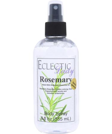 Rosemary Essential Oil Body Spray (Double Strength) 8 ounces Body Mist for Women with Clean Light & Gentle Fragrance Long Lasting Perfume with Comforting Scent for Men & Women Cologne with Soft 8 Fluid Ounces (Double Strength)