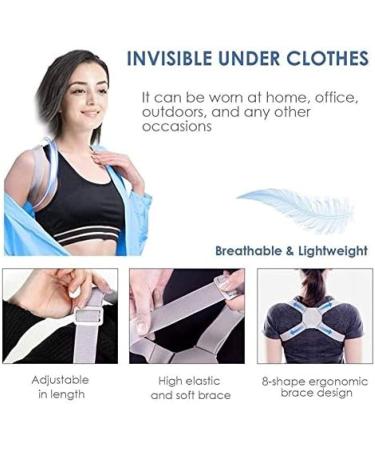 Intelligent Posture Corrector Electronic Reminder Back Support Adjustable Smart Brace Support Belt Shoulder Training Belt Rectangle Black - Buy Online on GoSupps.com