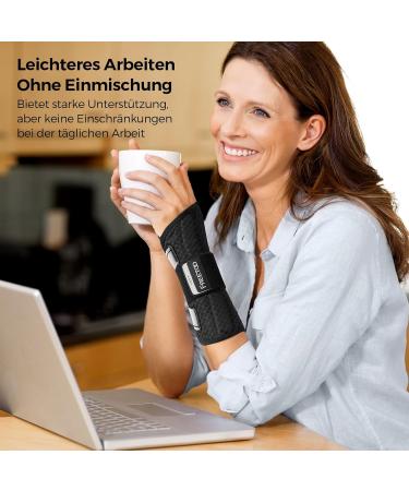 Freetoo Light-Pass Shaped Wristwear with Bionic Carpal Tunnel Rail - One-Tiered Wrist Bandages for RSI & Tendonal Inflammation - Extended Wrist Splint for Men & Women (Left Hand S/M - Black & Gray) - Buy Online on GoSupps.com