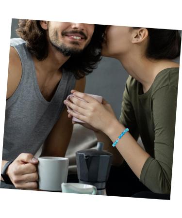 CALLARON 2 Pairs Matching Beaded His and Hers Magnetic for Couples Couple Distance Couples Wristbands Promise Mens Bangle Bracelet Valentine's Day Gift Alloy Wrist Chain Lovers Crown 7x6.5cmx5pcs As Shownx5pcs - Buy Online on GoSupps.com