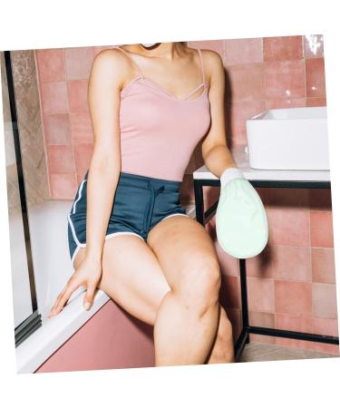 Baluue Body Exfoliator Glove - Light Green Bath Scrubber Mitten for Smooth Skin | International Shipping - Buy Online on GoSupps.com