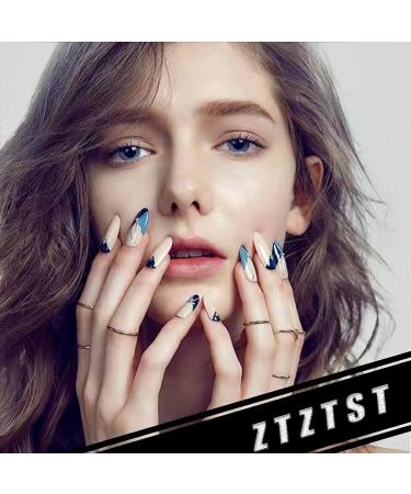 4th of July American Flag Press On Nails - Short Square Full Cover Glossy False Nails for Women and Girls - Buy Online on GoSupps.com