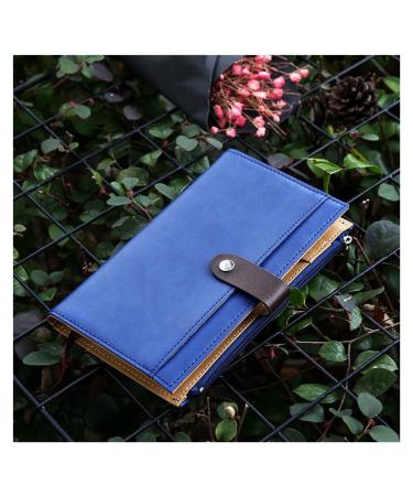 Travel Retro Notebook A6 Planner Diary Loose Leaf Carry Book with Zipper Bag Card Space Business for Students Sketchbook (Color : B Size : 185mmx112mm) (B 185mmx112mm)