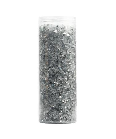 ZenQ Crushed Glass for Crafts, Resin Art. 1.5 lbs Double Sided Mirror