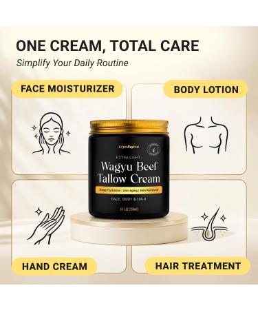 Non-Greasy Beef Tallow for Skin & Hair Growth 5OZ Shea Butter Vitamin E Niacinamide Whipped Grass Fed Beef Tallow for Face Moisturizer Cream Lotion for Women & Men Anti-Aging Face Moisturizer - Buy Online on GoSupps.com